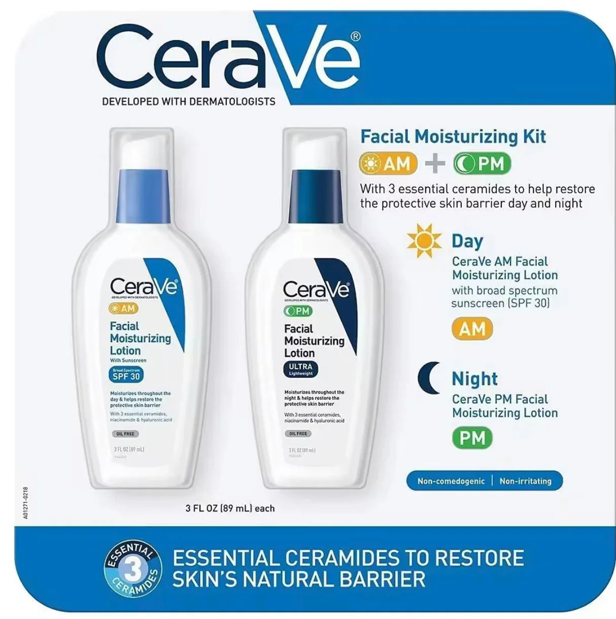 CeraVe AM & PM Moisturizing Lotion Set – Day & Night Skincare Duo in UAE