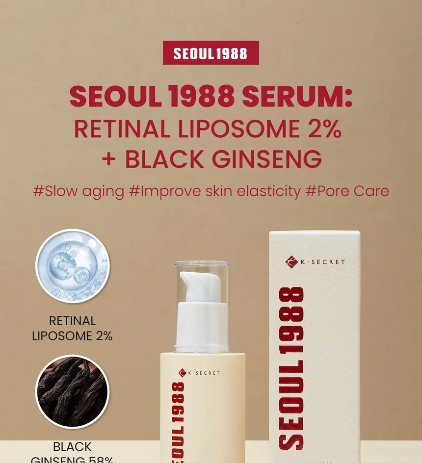 KSECRET SEOUL 1988 Serum: Retinal Liposome 2% + Black Ginseng 30ml