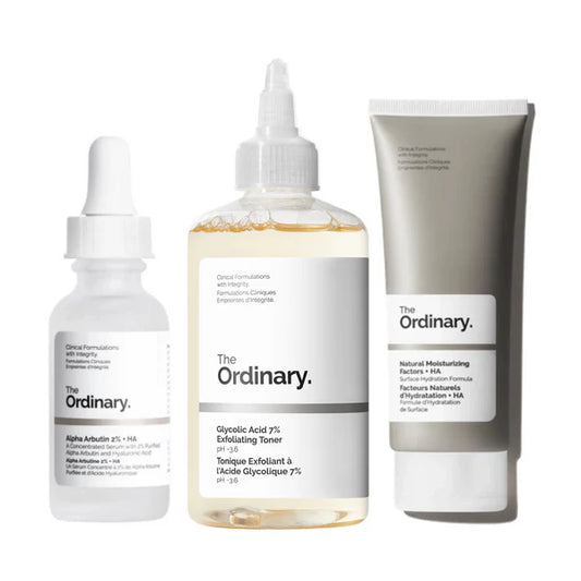 The Ordinary Dark Spots Set – Alpha Arbutin 2% + HA and Glycolic Acid 7% Toning Solution