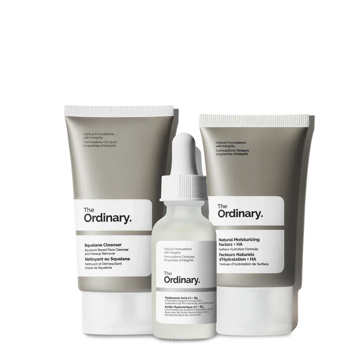 The Ordinary The Daily Set – Squalane Cleanser, Hyaluronic Acid 2% + B5, Natural Moisturizing Factors + HA