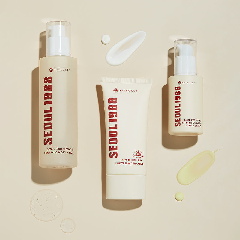 K-SECRET SEOUL 1988 SUN CARE & SKIN REGENERATING TRIO