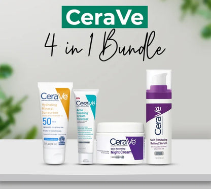 CeraVe Daily Face Care Kit – 4-Step Routine for Clear, Soft & Hydrated Skin