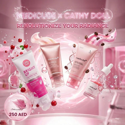 Buy medicube skincare bundle- Medicube Night Care & Cathy Doll Bright Up Set | مجموعة العناية بالبشرة الكورية
