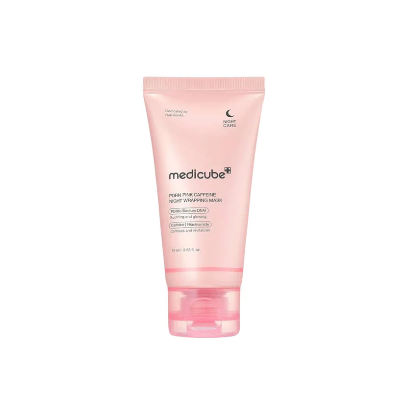 Medicube - PDRN Pink Caffeine Night Wrapping Mask 75ml | Best Korean Firming Sleeping Mask UAE