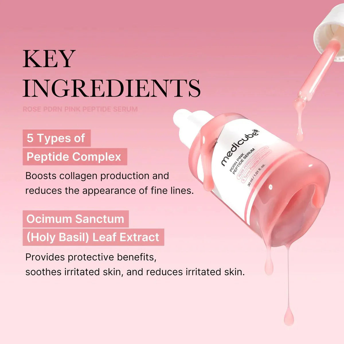 MEDICUBE - PDRN Pink Peptide Serum 30ml | Anti-Aging and Brightening Korean Serum in UAE