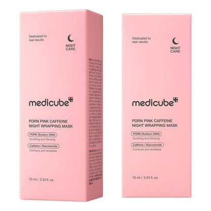 Medicube - PDRN Pink Caffeine Night Wrapping Mask 75ml | Best Korean Firming Sleeping Mask UAE