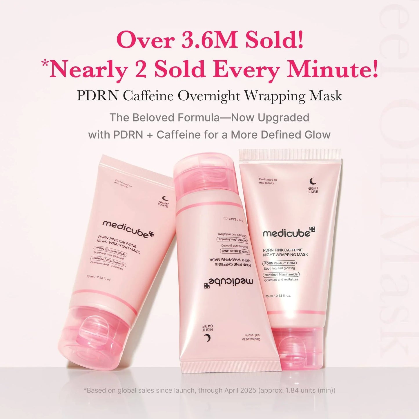 Medicube - PDRN Pink Caffeine Night Wrapping Mask 75ml | Best Korean Firming Sleeping Mask UAE